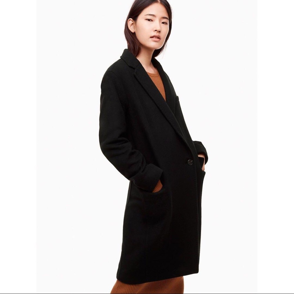 Aritzia Babaton Black wool & cashmere coat